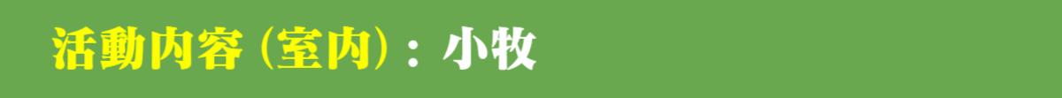 パパママハウス小牧:活動内容(室内)